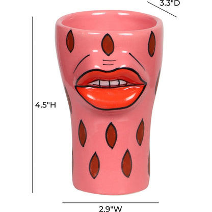 Velma 'Sultry' Ceramic Glasses (Set of 4) by TOV Furniture in sultry print. Made from ceramic in a eclectic & global style.