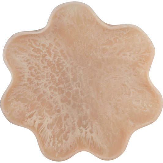 Mera Grapefruit Resin Star Tray by TOV Furniture in pink. Made from resin in a unique style.