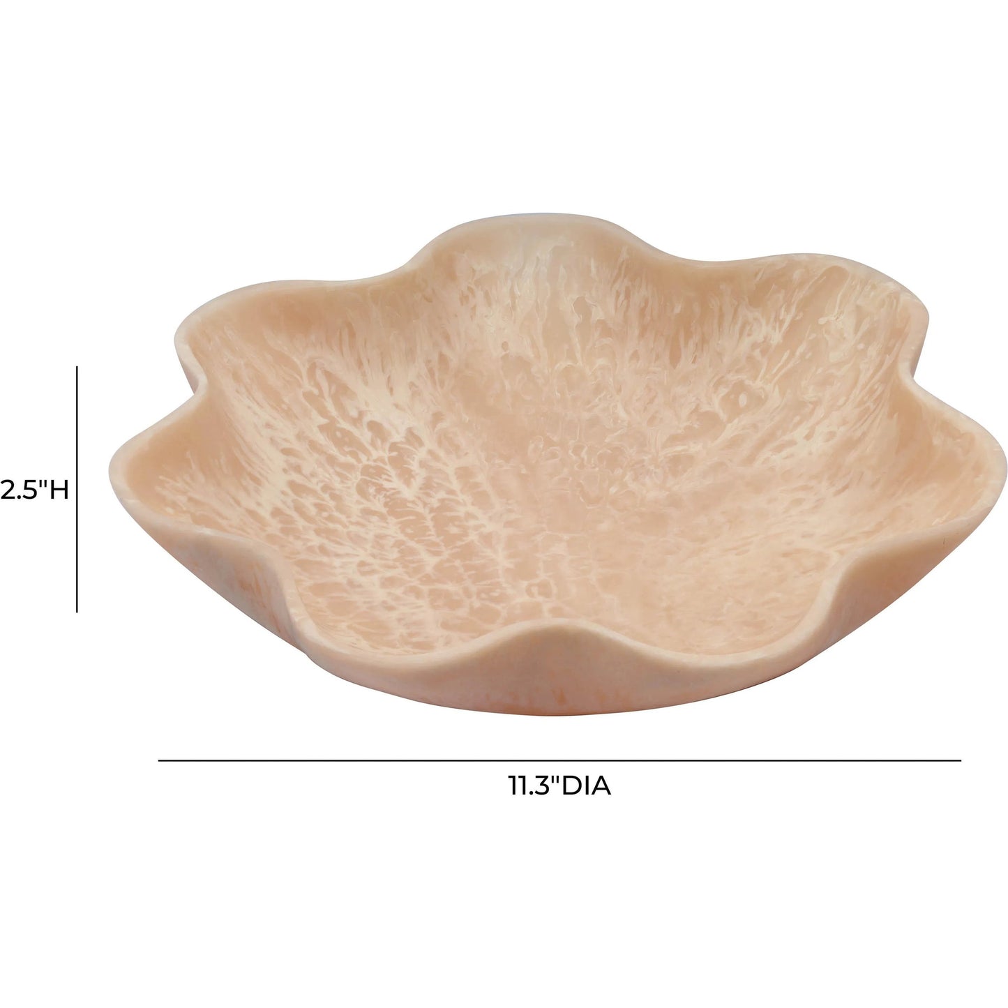 002 SI-2454341 | Additional Silo | Mera Grapefruit Resin Star Tray by TOV Furniture in pink. Made from resin in a unique style.