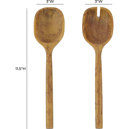Mera Resin Serving Spoons (Set of 2) by TOV Furniture. Made from resin in a unique style.