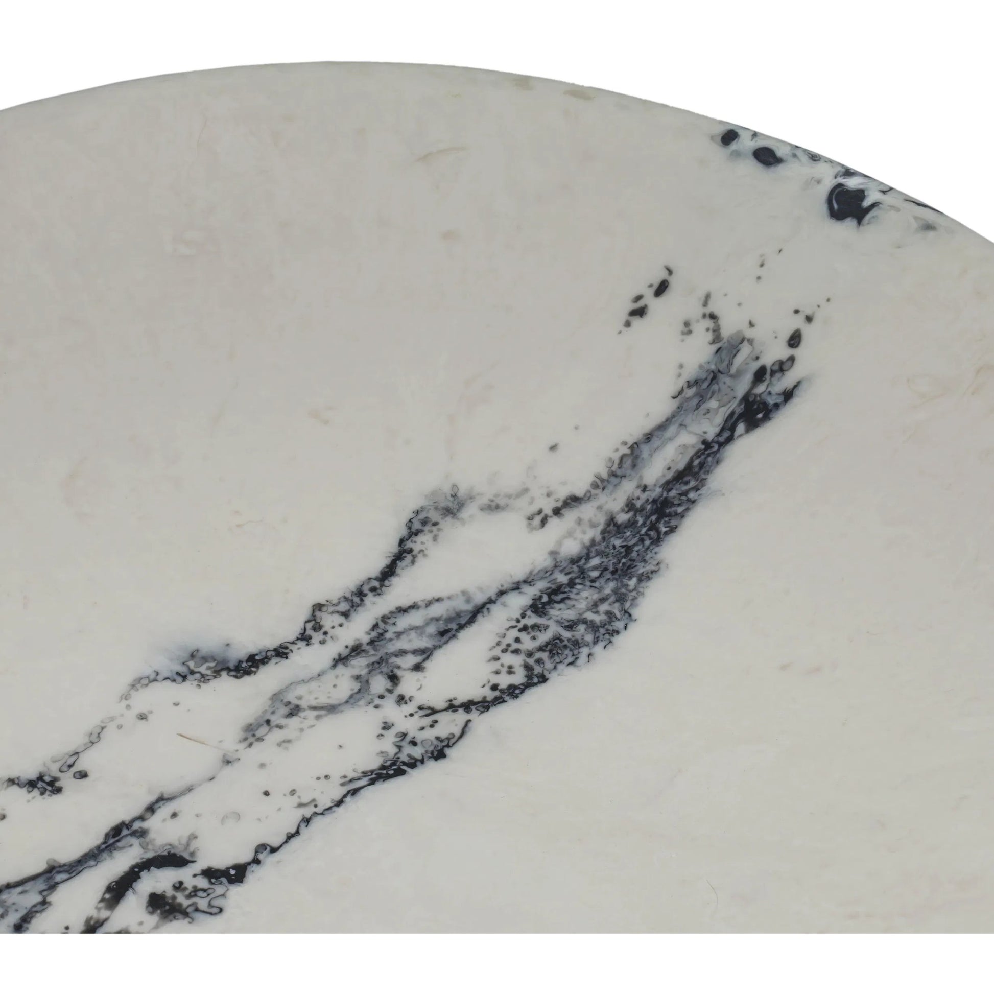 Ikani Black & White Resin Serving Plate by TOV Furniture in black, white. Made from resin in a unique style.
