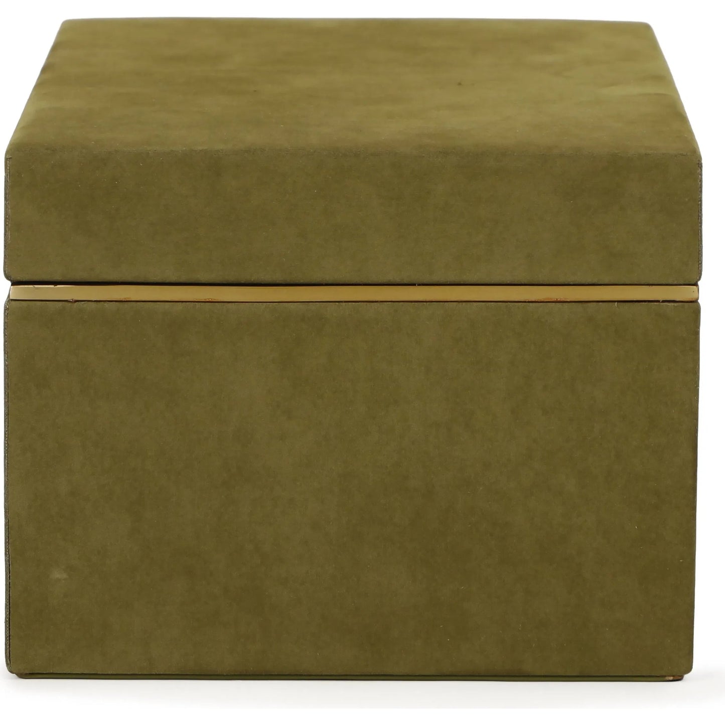 003 SI-2532691 | Additional Silo | Pisa Vegan Suede Contract-Grade Storage Box by TOV Furniture in green. Made from fabric, mdf in a unique style.