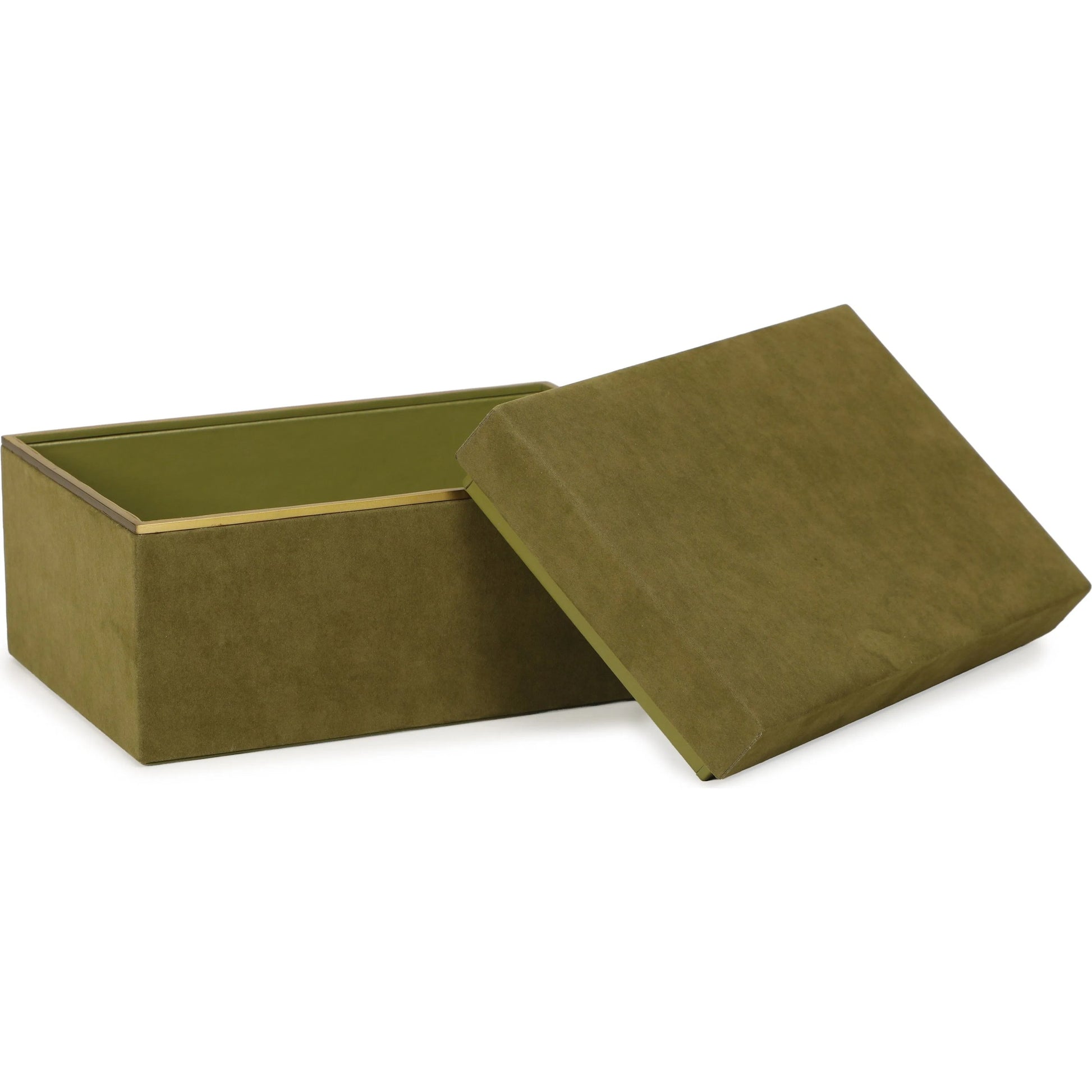 Pisa Vegan Suede Contract-Grade Storage Box by TOV Furniture in green. Made from fabric, mdf in a unique style.