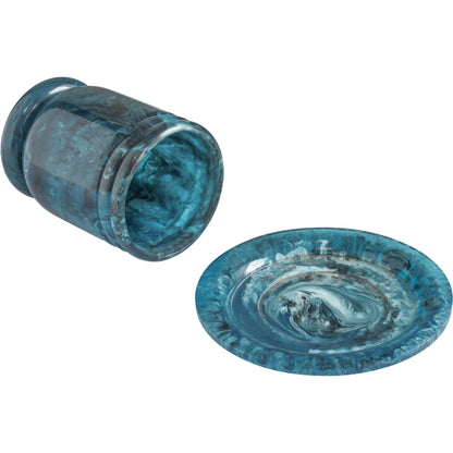 Channeled Swirl Kiddush Cup by TOV Furniture. Made from resin in a unique style.