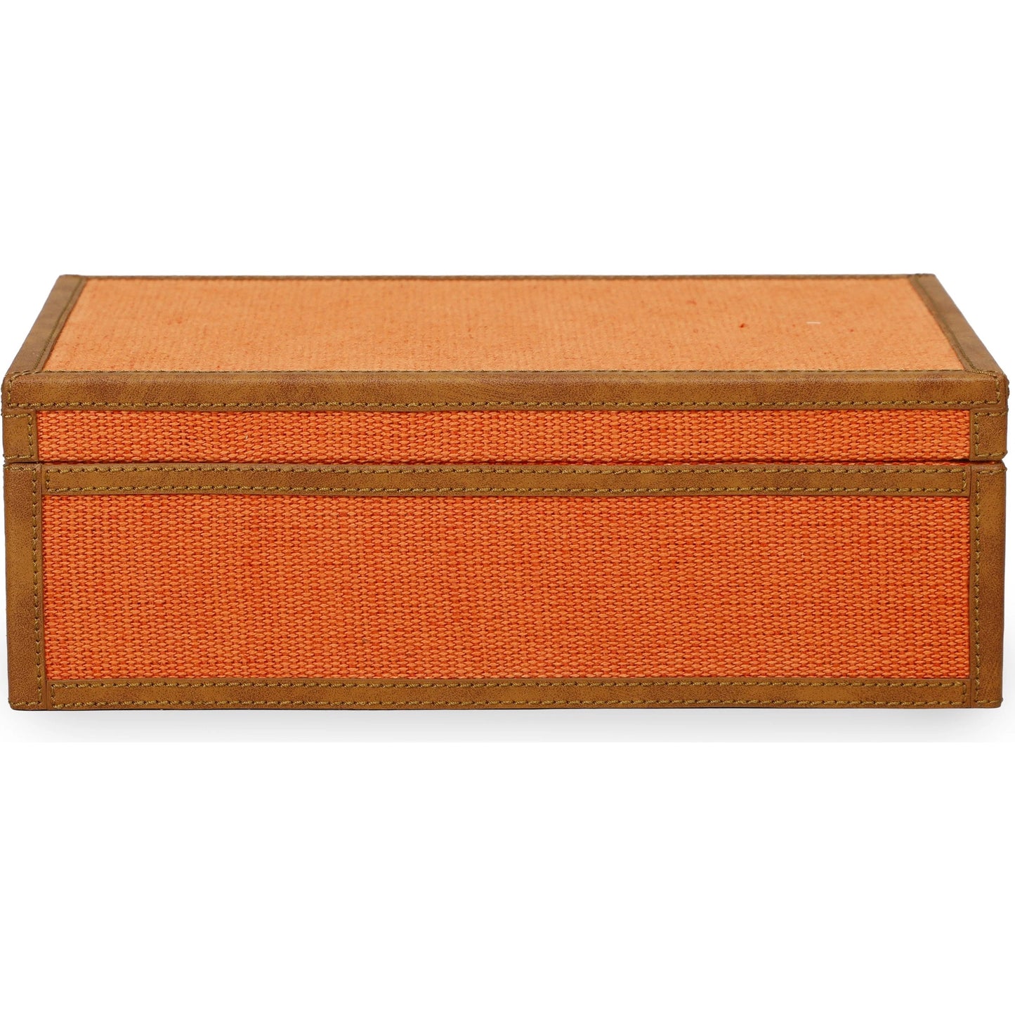 004 SI-2532624 | Additional Silo | Acre Cotton Contract-Grade Jewelry Box by TOV Furniture in orange. Made from fabric, jute, mdf in a unique style.