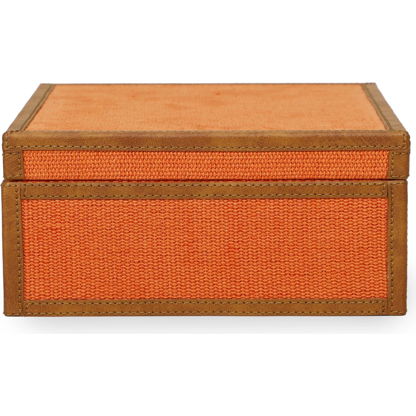 003 SI-2532624 | Additional Silo | Acre Cotton Contract-Grade Jewelry Box by TOV Furniture in orange. Made from fabric, jute, mdf in a unique style.