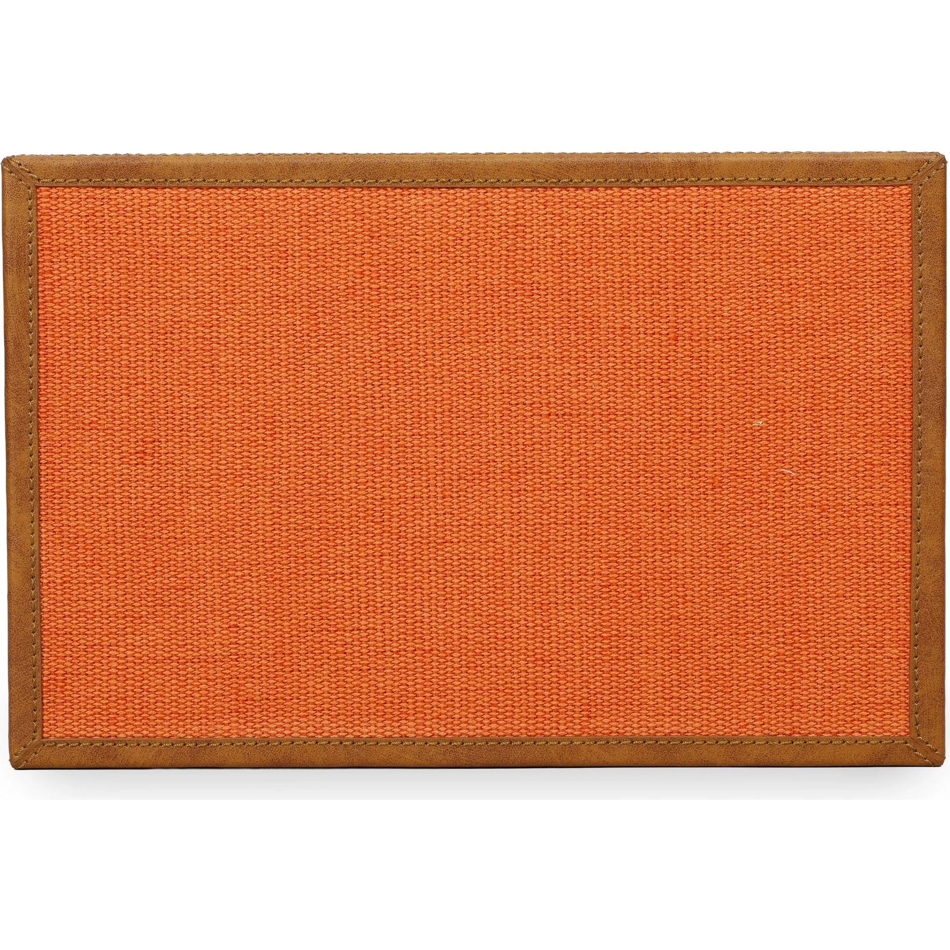 Acre Cotton Contract-Grade Jewelry Box by TOV Furniture in orange. Made from fabric, jute, mdf in a unique style.