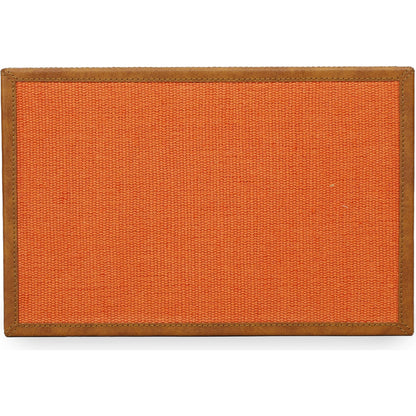 Acre Cotton Contract-Grade Jewelry Box by TOV Furniture in orange. Made from fabric, jute, mdf in a unique style.