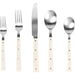 Soline and Stainless Steel Flatware (Set of 5) by TOV Furniture. Made from plastic, stainless steel in a transitional style.