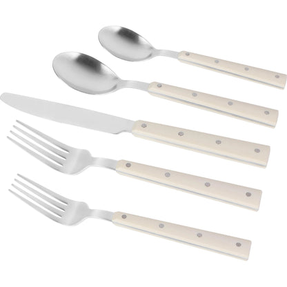 Soline and Stainless Steel Flatware (Set of 5) by TOV Furniture. Made from plastic, stainless steel in a transitional style.