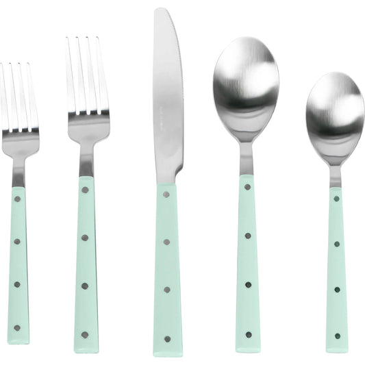 Soline and Stainless Steel Flatware by TOV Furniture. Made from plastic, stainless steel in a unique style.