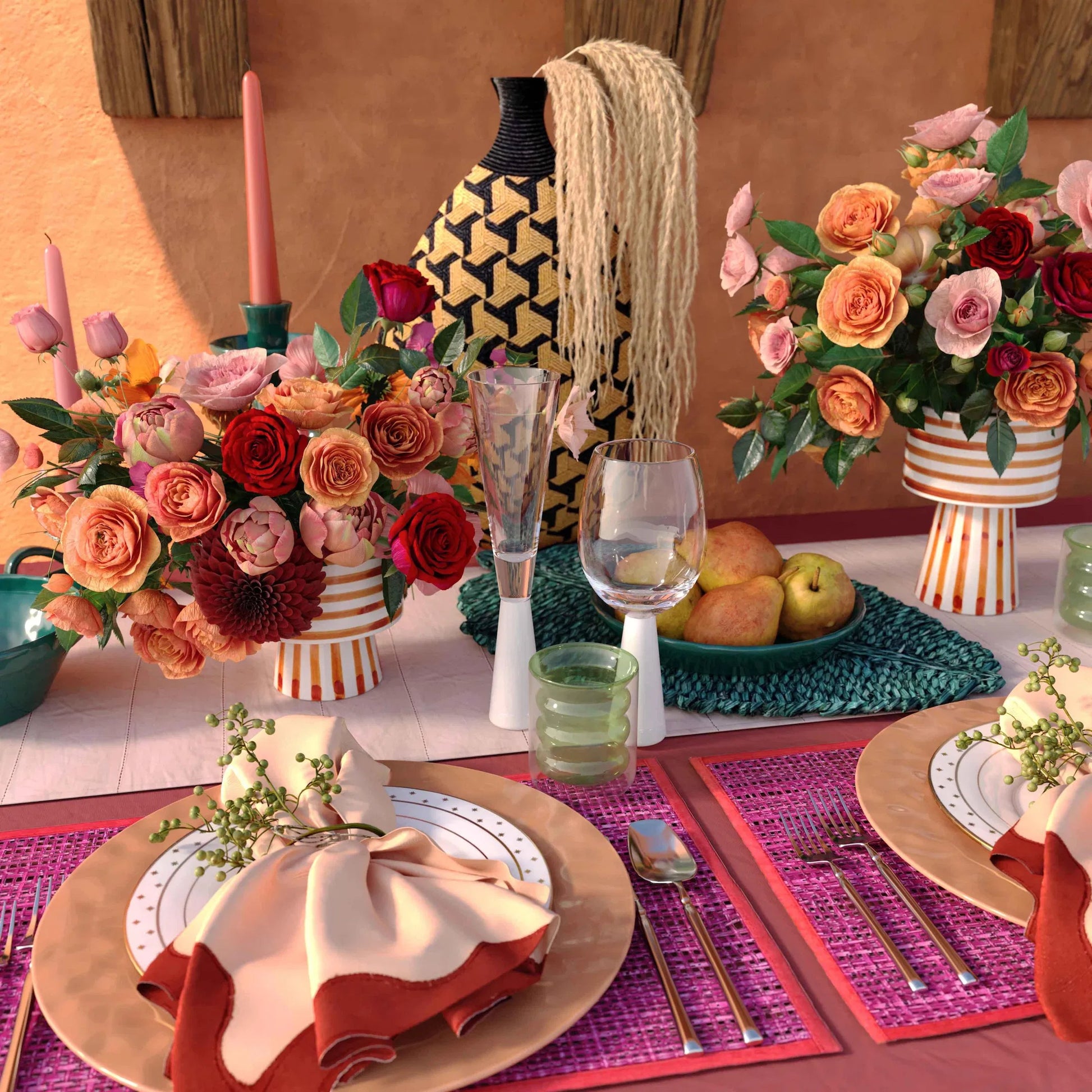 Peele Seagrass Placemat (Set of 4) by TOV Furniture. Made from seagrass in a eclectic & global style.