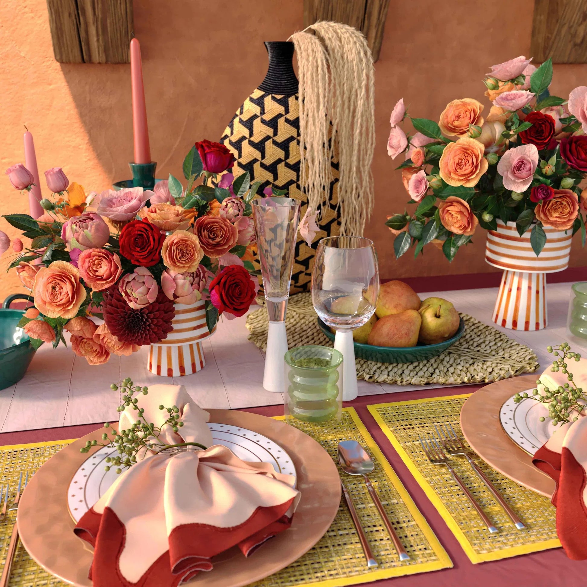 Peele Seagrass Placemat (Set of 4) by TOV Furniture. Made from seagrass in a eclectic & global style.