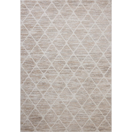Townes TOW-01 Rug by Loloi in pebble, beige. Made from 100% polyester in a unique style.