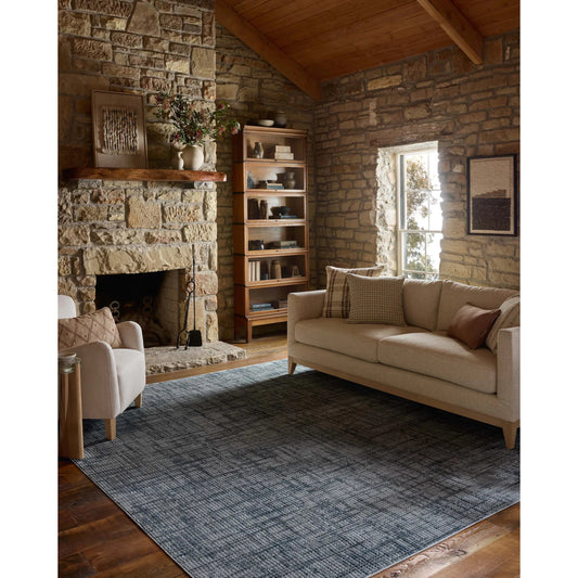 Townes TOW-08 Rug by Loloi in grey, denim. Made from 100% polyester in a unique style.