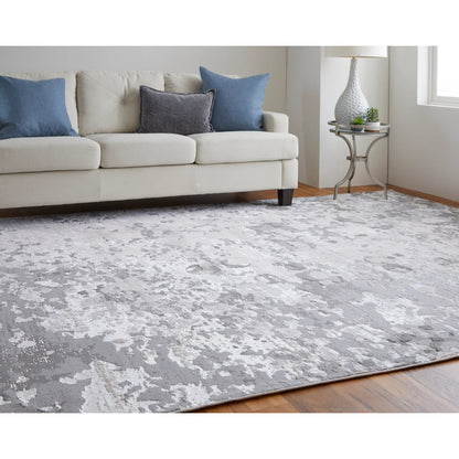 Micah Rug - 3336F by Feizy in silver, gray, white. Made from polyester, polypropylene in a unique style.