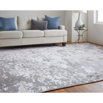 Micah Rug - 3336F by Feizy in silver, gray, white. Made from polyester, polypropylene in a unique style.