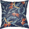 Aqua, Navy, Terracotta, Bright Blue, Bright Yellow / 18" x 18"