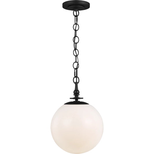 Capri Large Pendant by Visual Comfort & Co. in aged iron. Made from steel in a unique style.