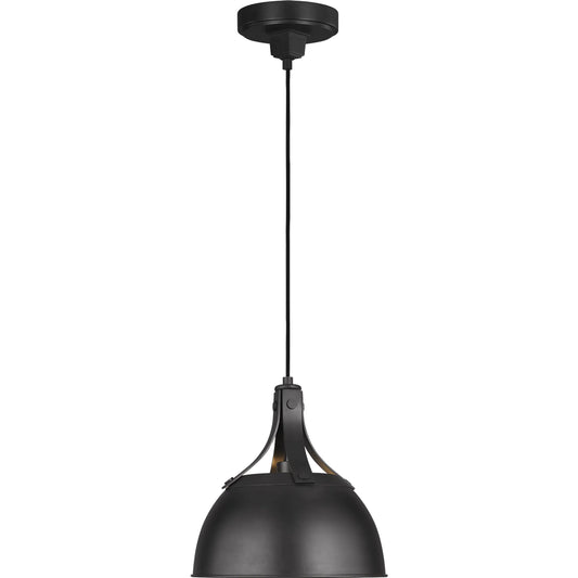 Logan Small Pendant by Visual Comfort & Co. in aged iron. Made from steel in a unique style.