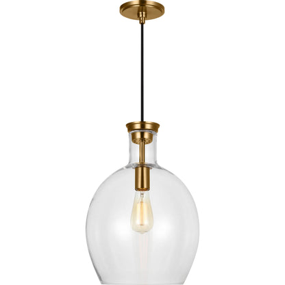 Vaso Medium Pendant by Visual Comfort & Co. in burnished brass. Made from unique in a unique style.