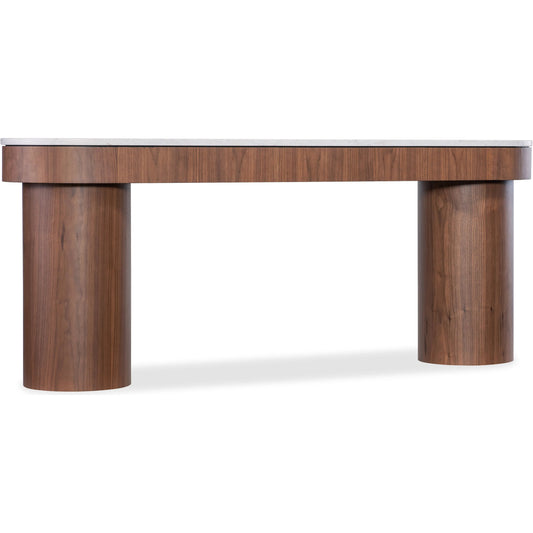 Vana Console by Hooker Furniture in medium walnut. Made from unique in a unique style.