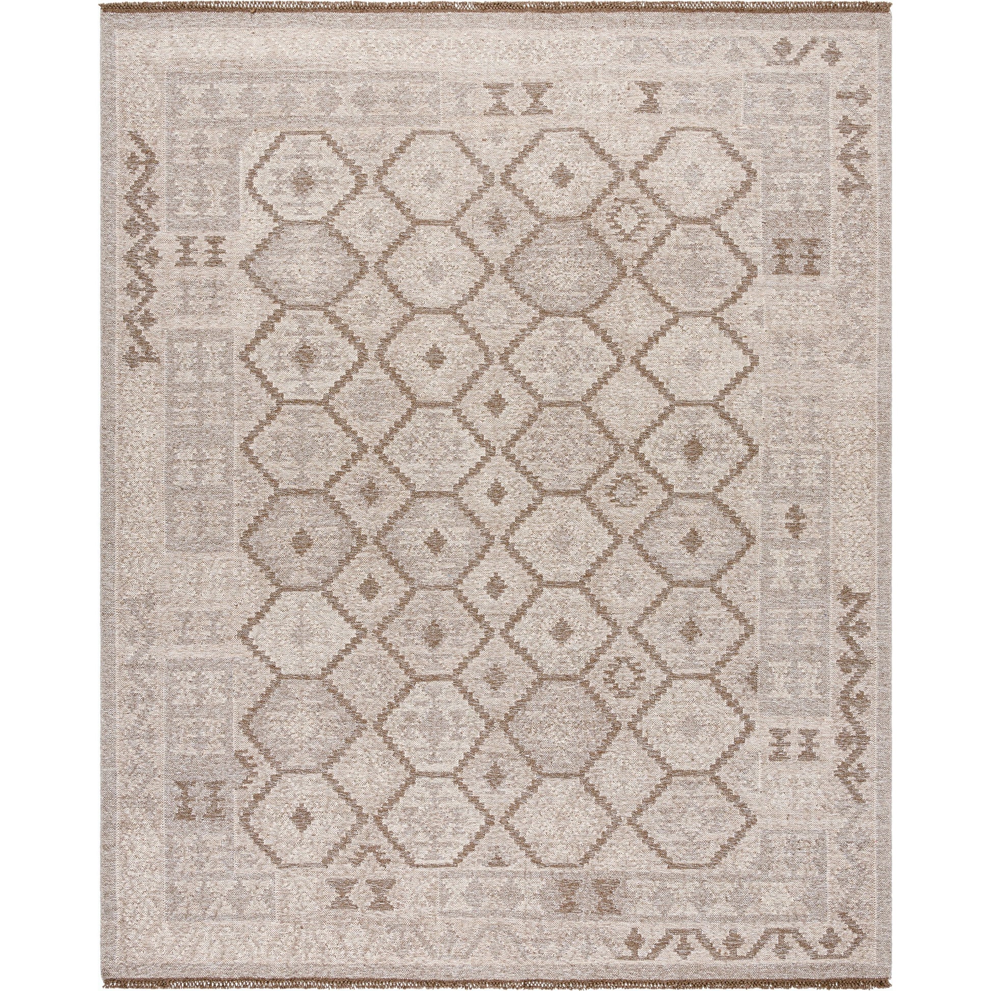 Tempe Rug - 526473 by Surya in ash, sterling grey, metallic - silver, prairie dust, light silver, sage. Made from wool in a unique style.