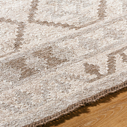 Tempe Rug - 526473 by Surya in ash, sterling grey, metallic - silver, prairie dust, light silver, sage. Made from wool in a unique style.