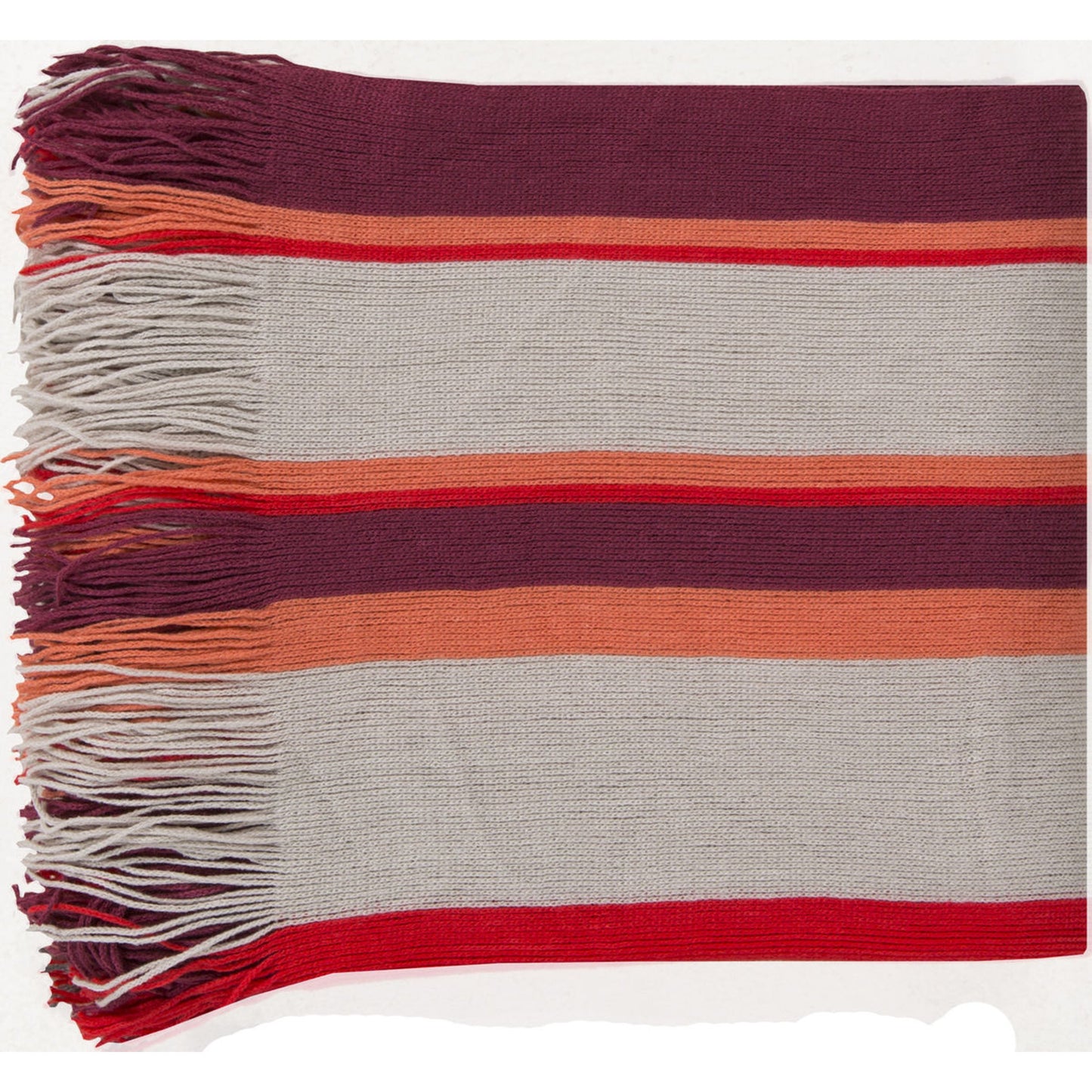 009 O-SURYA-TPG1001-5060 | Additional Silo | Topanga Indoor/Outdoor Throw by Surya in eggplant, ivory, poppy, coral, charcoal. Made from 100% acrylic in a traditional style.