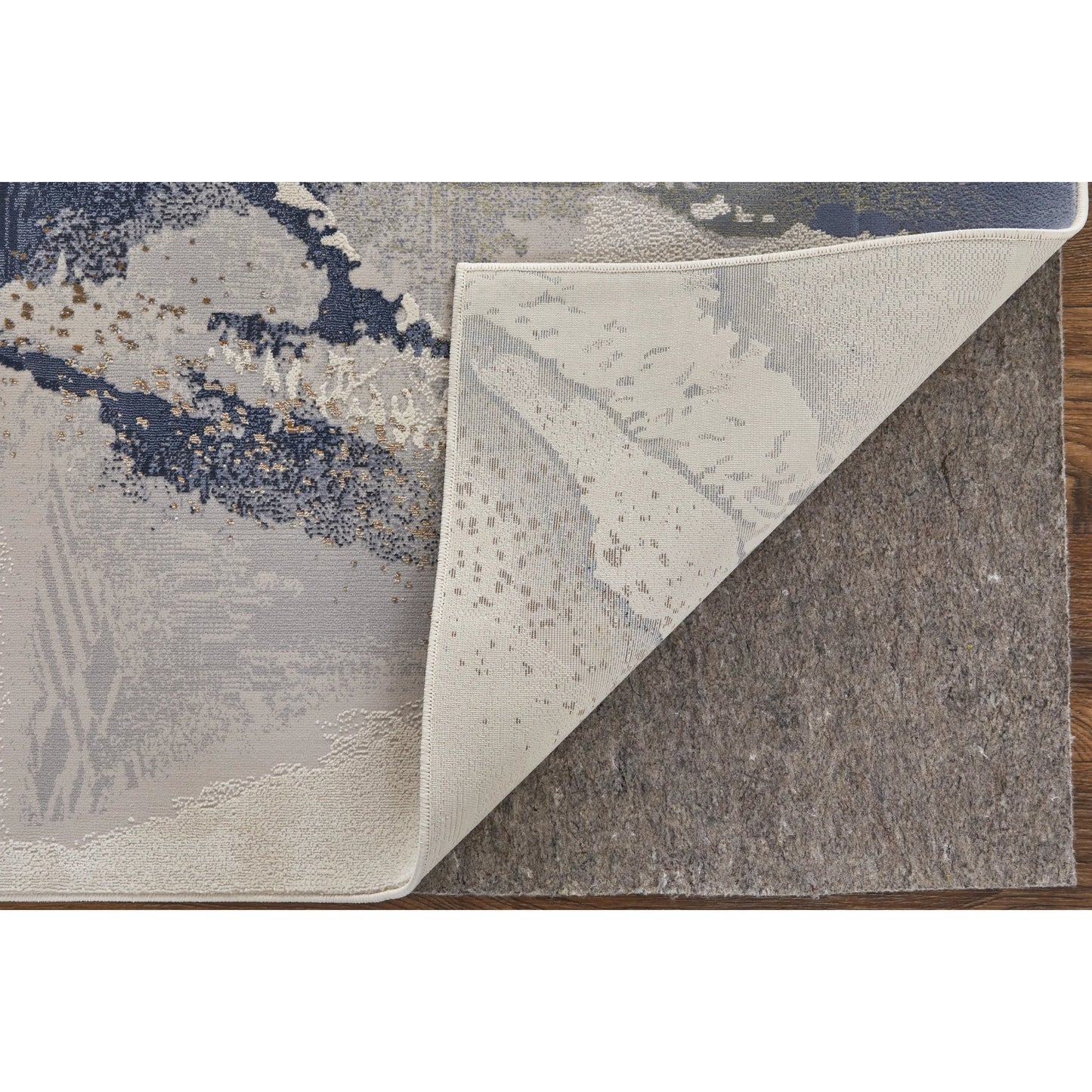 003 SI-2518385,SI-2518386 | Closeup | Mandana CME39M0F Rug by Feizy in ivory, blue. Made from polyester, polypropylene in a unique style.