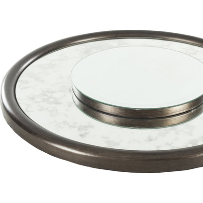 Turpin Mirror - 21929 by Surya in metallic silver. Made from unique in a transitional style.