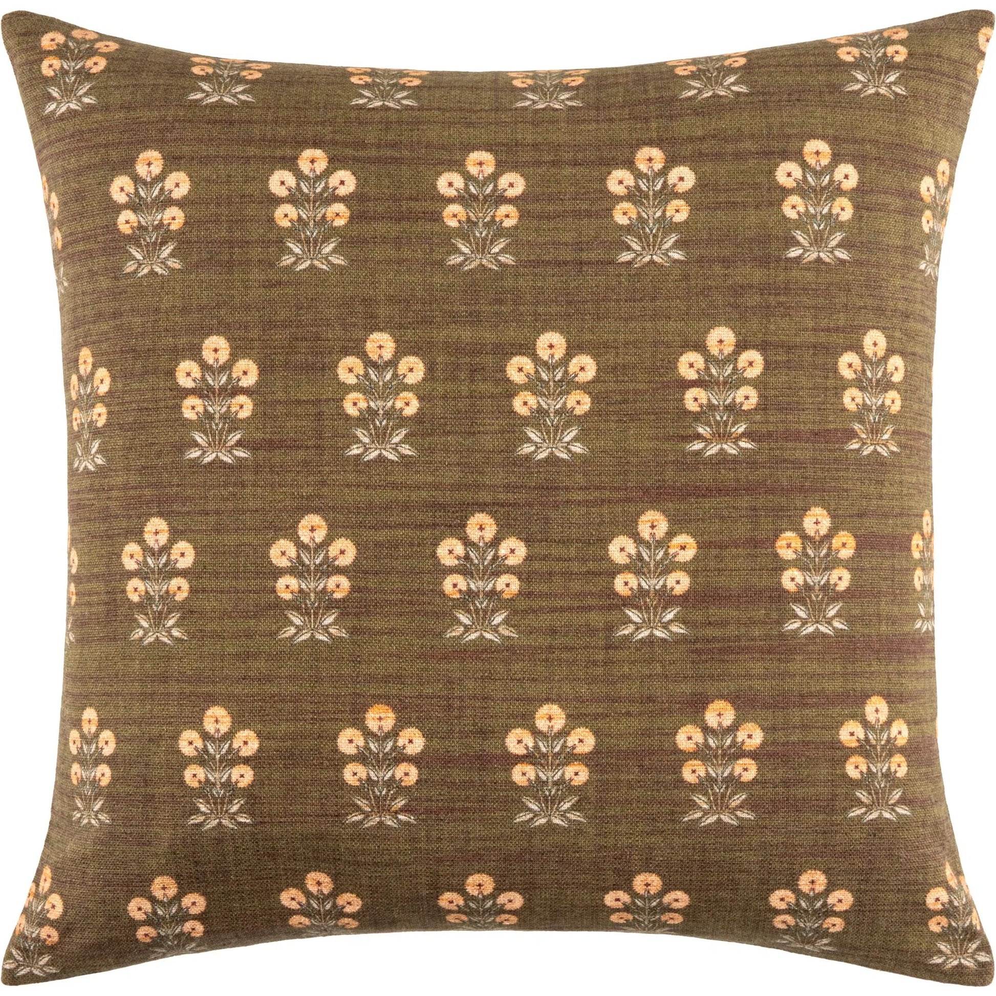 Tarpon Accent Pillow by Livabliss in olive, apricot, cream, charcoal. Made from cotton in a unique style.