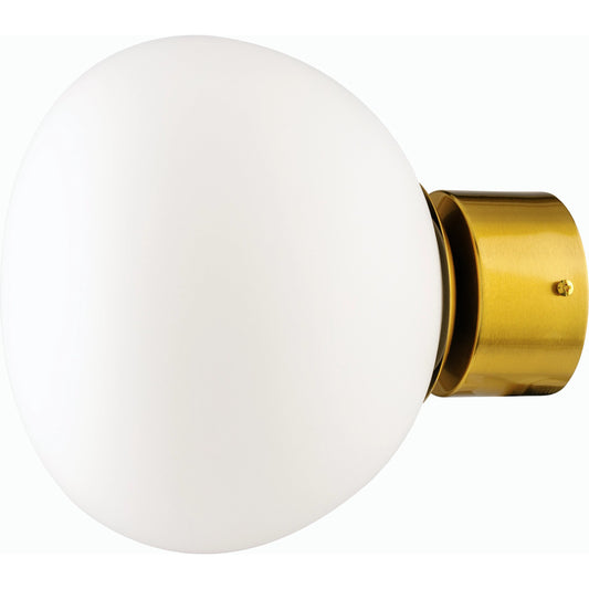 Topaz Wall Sconce - 532898 by Livabliss in fixture: metallic - brass, shade: white, cord: black and polishedmetallicplatedplated. Made from iron, glass in a modern style.