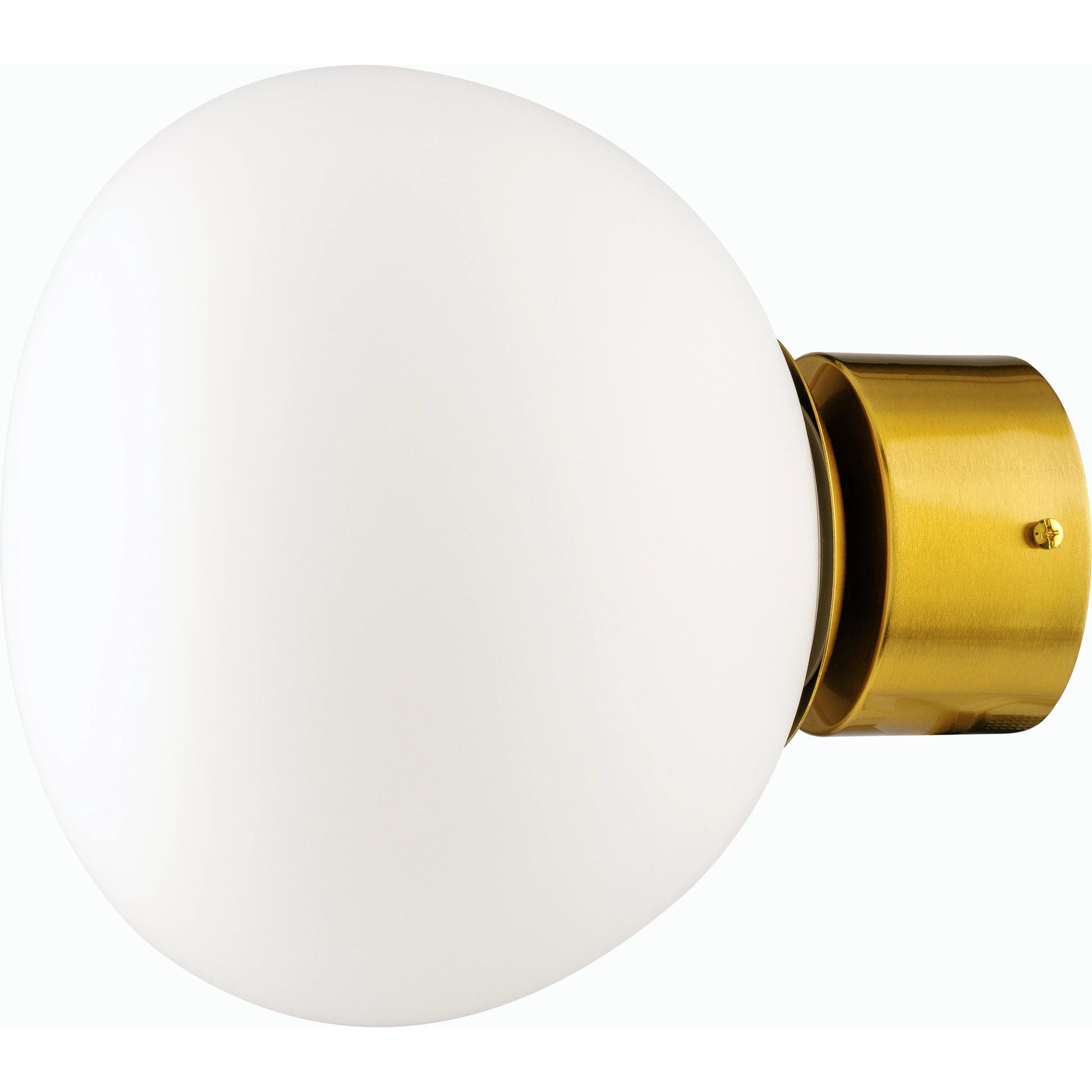 Topaz Wall Sconce - 532898 by Livabliss in fixture: metallic - brass, shade: white, cord: black and polishedmetallicplatedplated. Made from iron, glass in a modern style.