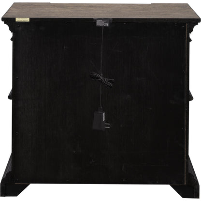 Woodbury Two-Drawer Nightstand by Pulaski Furniture in cowboy boots brown. Made from rubberwood in a traditional style.