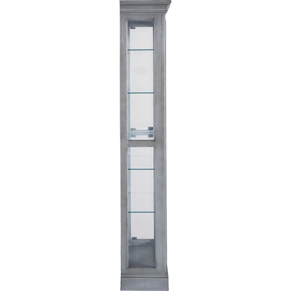 Side Entry Accent Curio by Pulaski Furniture in gray. Made from birch wood in a transitional style.