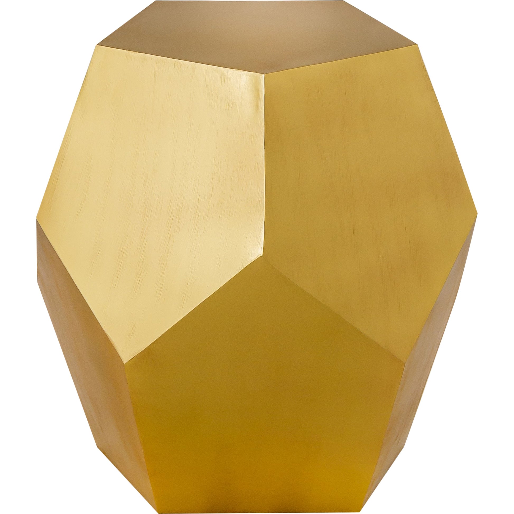 Mona Side Table by Pasargad Home in brass. Made from iron in a modern style.