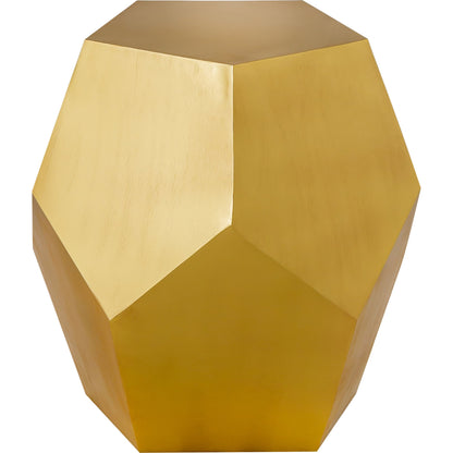 Mona Side Table by Pasargad Home in brass. Made from iron in a modern style.