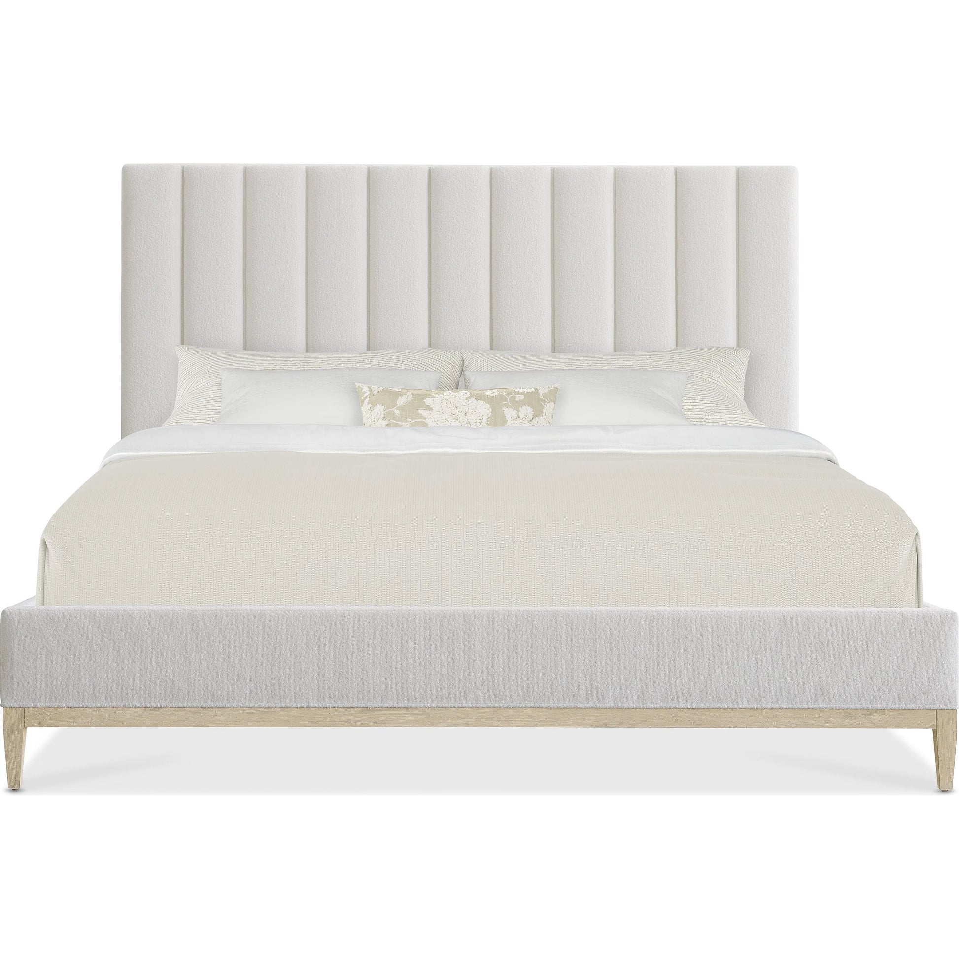 Cascade Upholstered Bed by Hooker Furniture in wolf pearl and terrain. Made from wood, fabric in a transitional style.