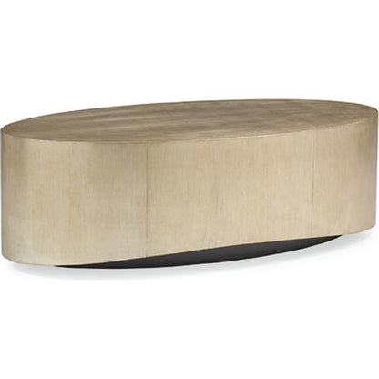 Come Oval Here! Cocktail Table by Caracole in gold, silver and pompeii, charcoal. Made from hardwood solids, hardwood veneers in a modern style.