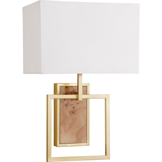 Trace Flushmount Sconce by Worlds Away. Made from wood, brass in a unique style.