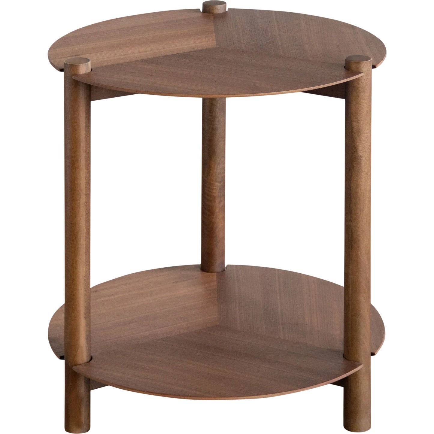 000 SI-2630938 | Primary Silo | Tiral End Table by Livabliss in brown and lacquered. Made from walnut veneer, mango wood in a unique style.