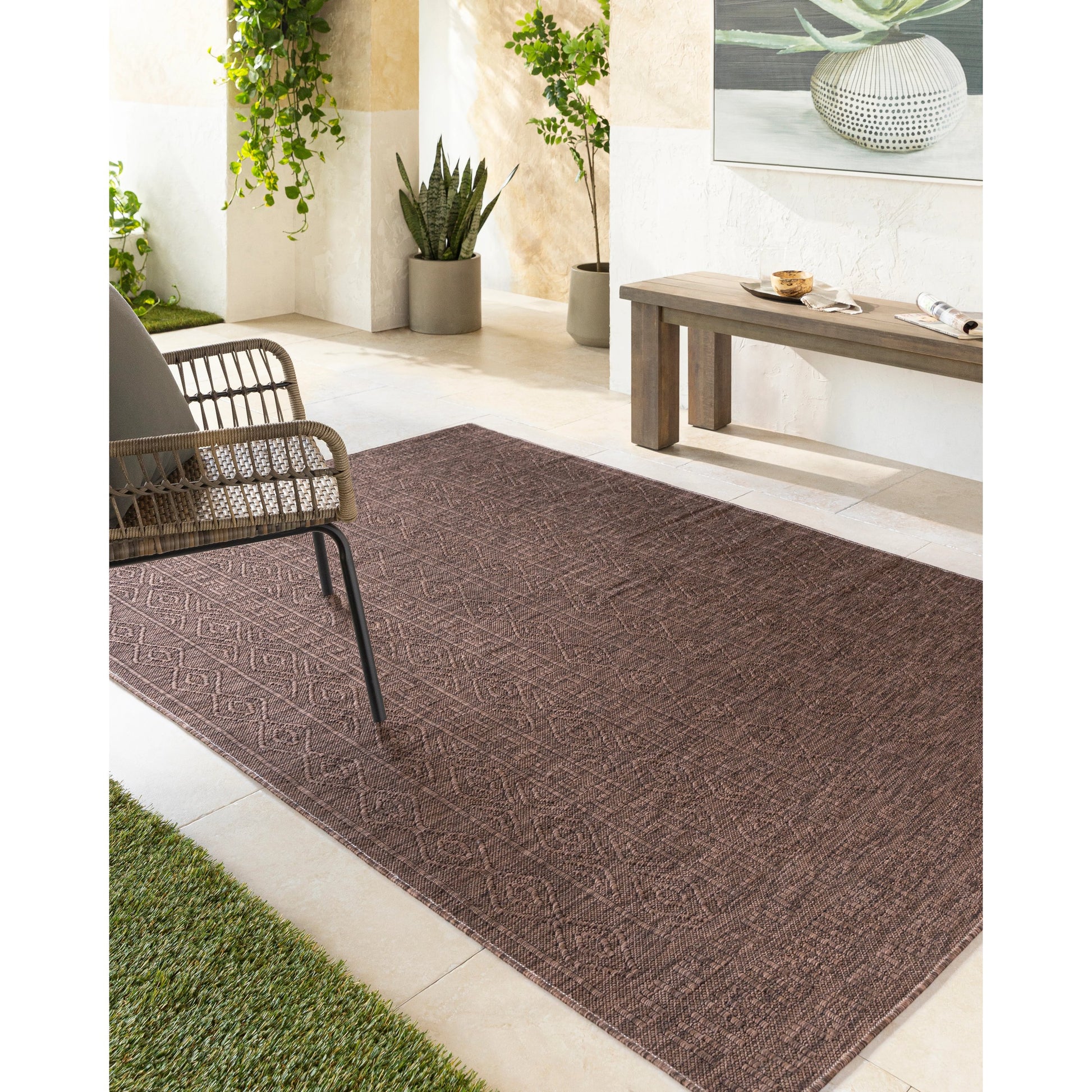 Terrace TRC-2300 Indoor/Outdoor Rug by Livabliss. Made from polypropylene in a unique style.
