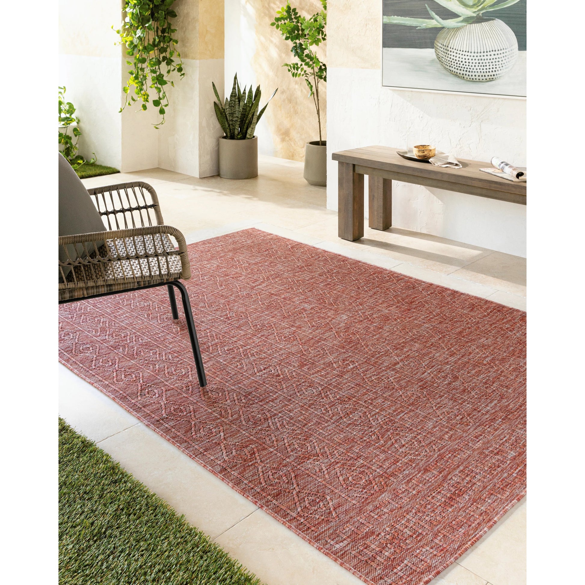 Terrace TRC-2300 Indoor/Outdoor Rug by Livabliss. Made from polypropylene in a unique style.