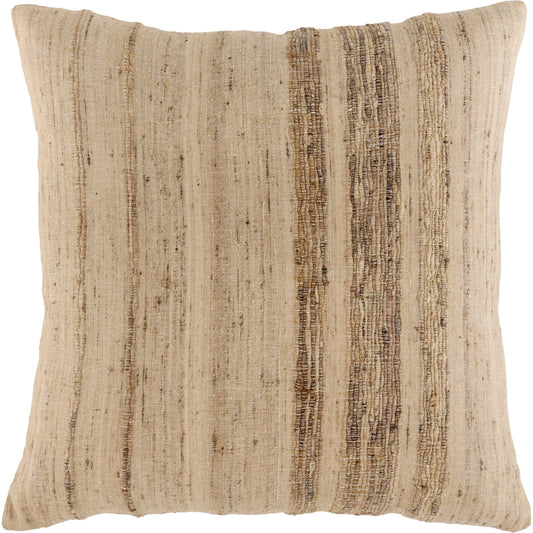 Taren Accent Pillow by Livabliss in beige, taupe, chestnut, sand. Made from silk, cotton in a unique style.