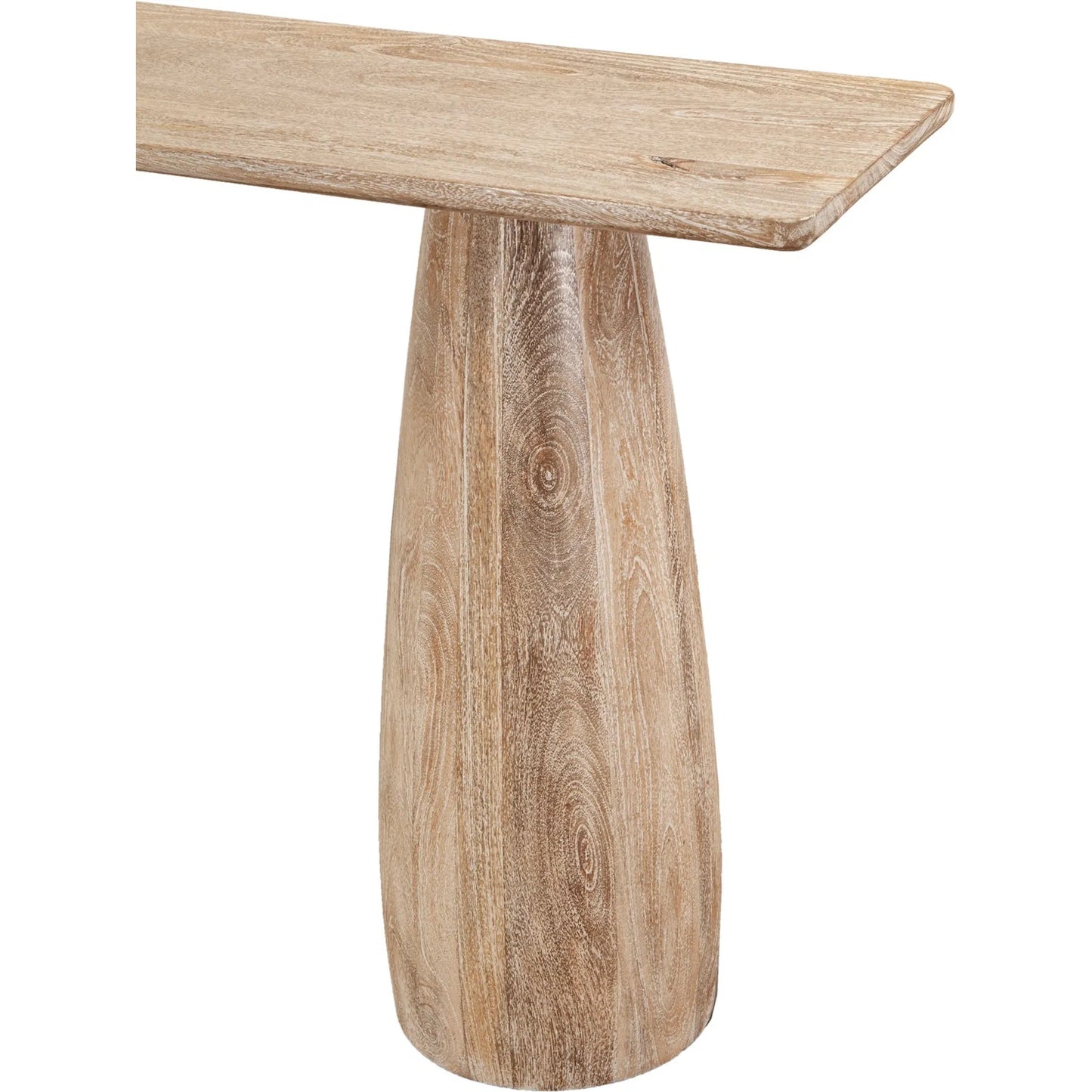 006 SI-2325312 | Closeup | Truffle Console Table by LH Imports in light brown and natural white wash. Made from mango wood in a unique style.