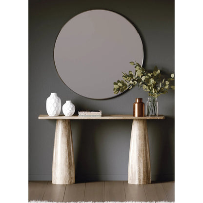 Truffle Console Table by LH Imports in light brown and natural white wash. Made from mango wood in a unique style.