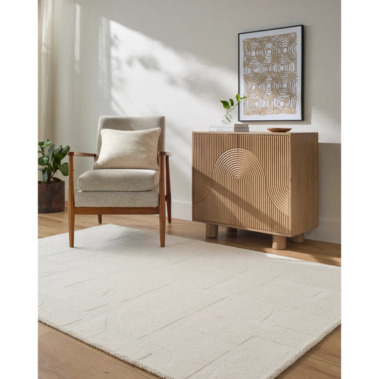Taraash TRH-2306 Rug by Livabliss in ivory, pearl, light gray. Made from wool in a unique style.