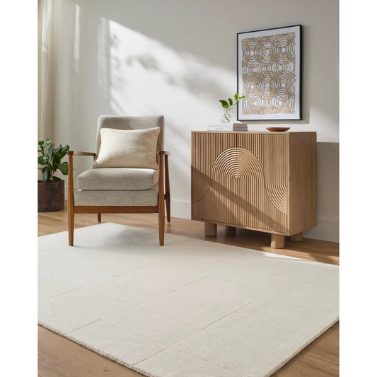 Taraash TRH-2307 Rug by Livabliss in ivory, pearl, light gray. Made from wool in a unique style.