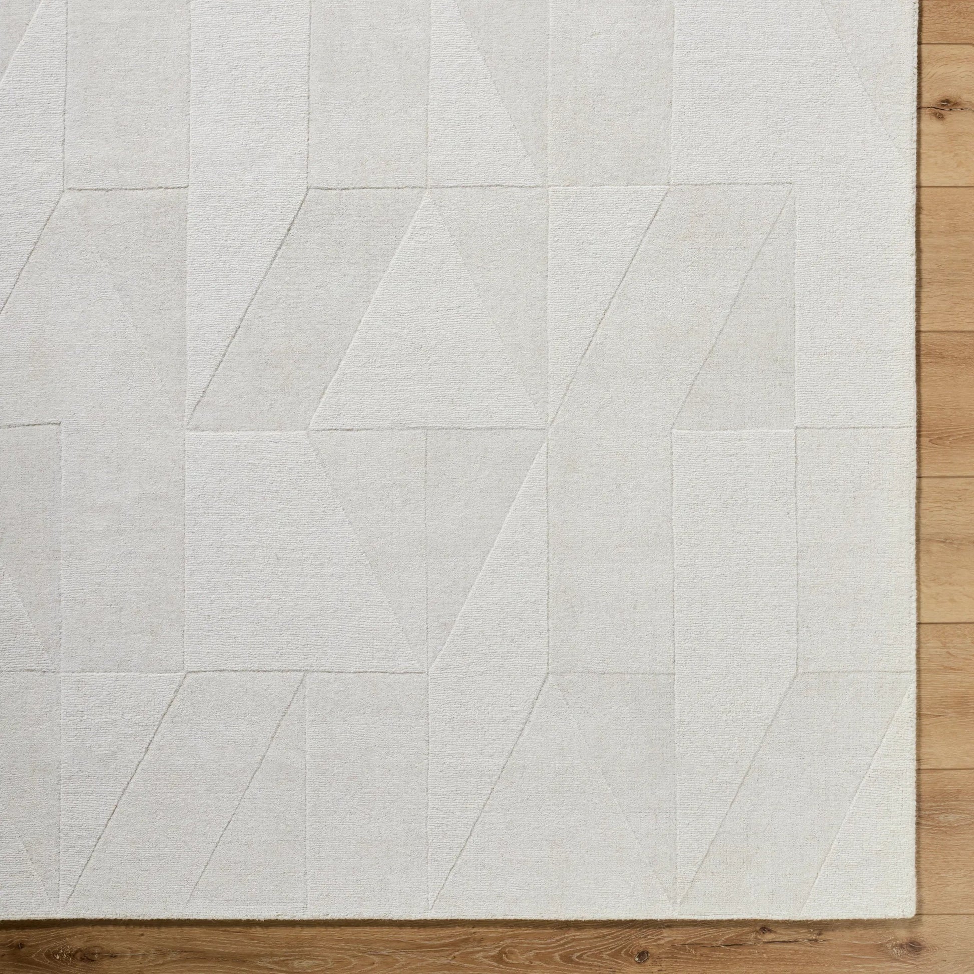 Taraash TRH-2307 Rug by Livabliss in ivory, pearl, light gray. Made from wool in a unique style.